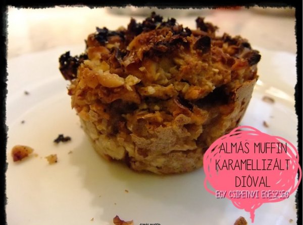 almás muffin karamellizált dióval